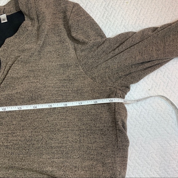 patrizia Luca Italy Layered Long Sleeve Sweater Brown/Black Size S - Picture 6 of 8